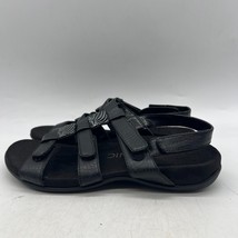 Vionic Amber TVW1275 Womens Black Hook &amp; Loop Adjustable Strappy Sandals Size 7 - £31.13 GBP