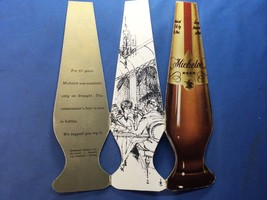 Vintage Michelob 1961 Bottle Launch 3 Piece Cutout Table Topper Anheuser-Busch - £59.18 GBP