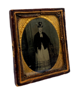 Vtg AMBROTYPE Photo Proper Young Woman Girl Daguerreotype Case 1850s - $49.49