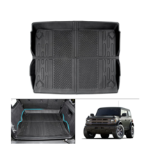 KUST Custom Fit for 2021-2023 Ford Bronco 4 Door Black Textured Rubber Cargo Mat - £24.28 GBP