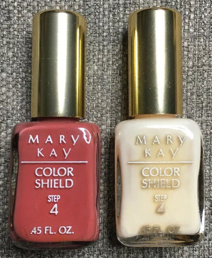 Vintage Mary Kay Natural Pink 0156 and Sienna #0157 Color Shield Nail Po... - $6.32