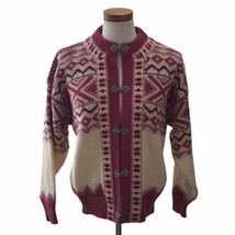 Scan Alp Sweater Women&#39;s Nordic Alpine Cardigan Made In New Zealand Pink... - £18.11 GBP