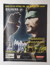 Metal Gear Solid Portable Ops Plus PSP Konami 2008 Magazine Print Ad - £10.89 GBP