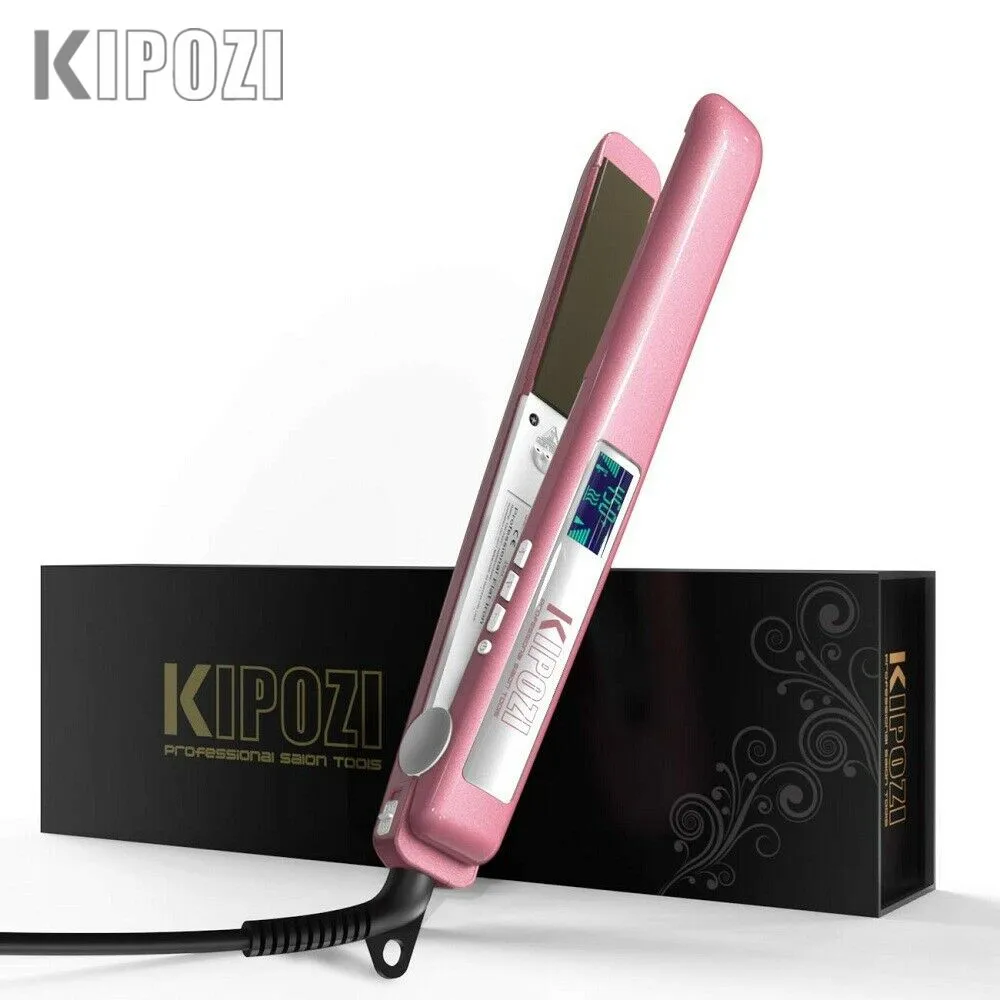 KIPOZI Hair Straightener Professional Titanium Flat  Digital LCD Display Flat  C - £190.90 GBP