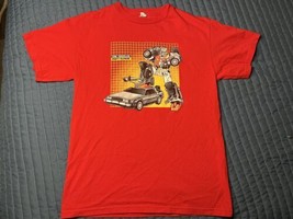 Marty McPrime Time Traveler Back to the Future Red T-Shirt Size M - £5.53 GBP