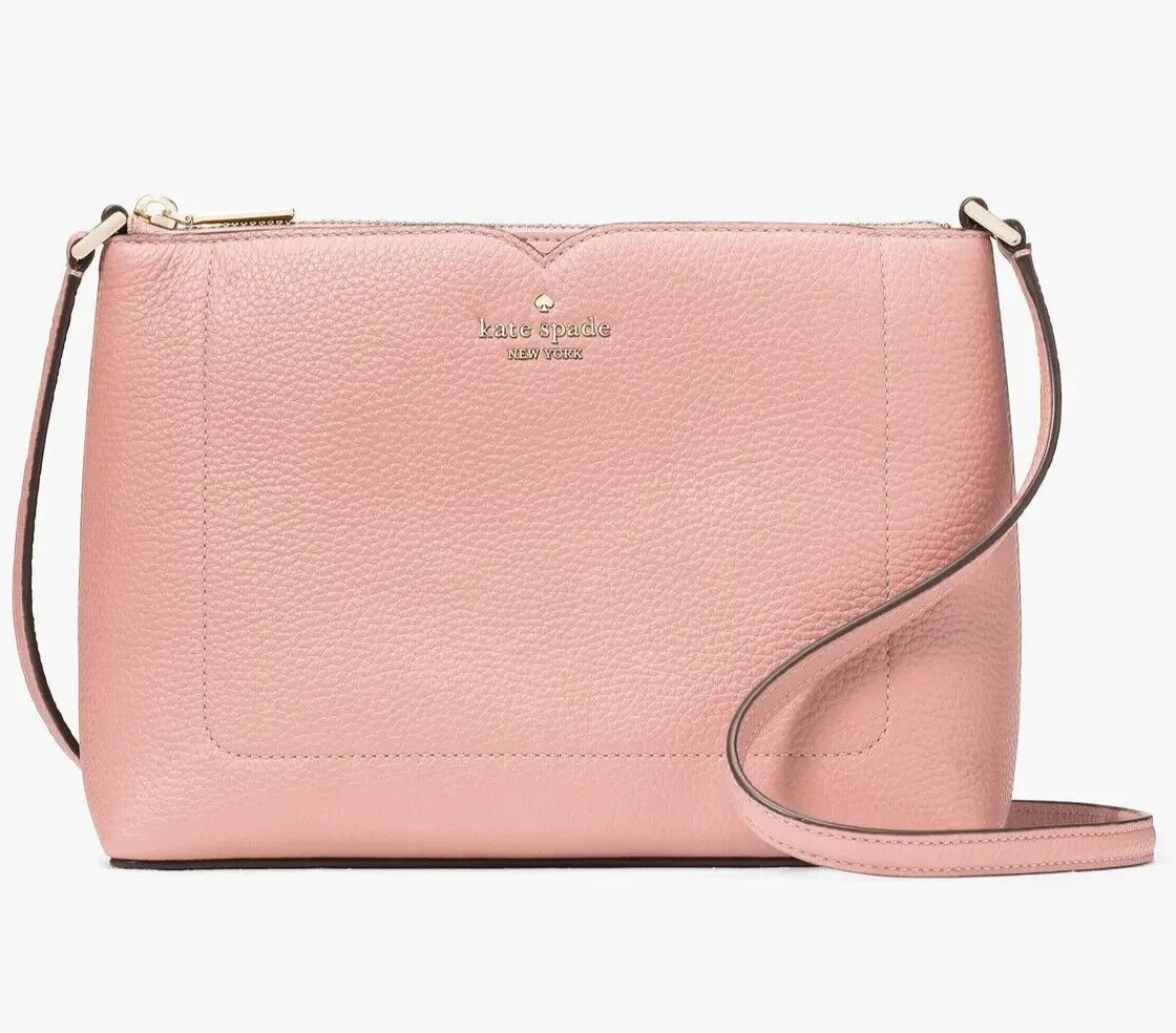 Kate Spade Harlow Crossbody Tea Rose Pebbled Leather WKR00058 NWT 279 Retail Women's Bags