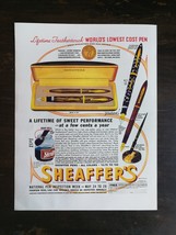 Vintage 1937 Sheaffer&#39;s Fountain Pen Full Page Original Ad 324 - $6.92