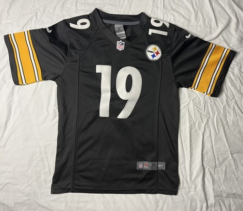 Nike On Field Football Jersey Steelers Smith-Schuster Youth M 10/12 Blac... - $25.00