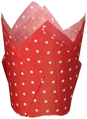 Kole Polka Dot Paper Baking Cups, Regular, Red and White - $3.22