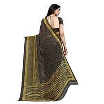 Women&#39;s Georgette Saree with Blouse Piece Sari Bollywood Traditional Dress - $19.81