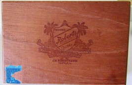 Vintage Cigar Box~Roberts Coronas~Havana~Tampa~Perfect~Collectible~Authentic - £9.78 GBP