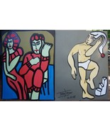 Original Ivan Jenson (1962 -) Acrylic on Paper Listed Pop Artist NYC Lif... - $899.99