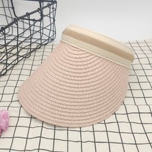 Weave Straw  Hat Women Summer  Top Beach Cap Clip-On Solid Color Large  UV Prote - $190.00