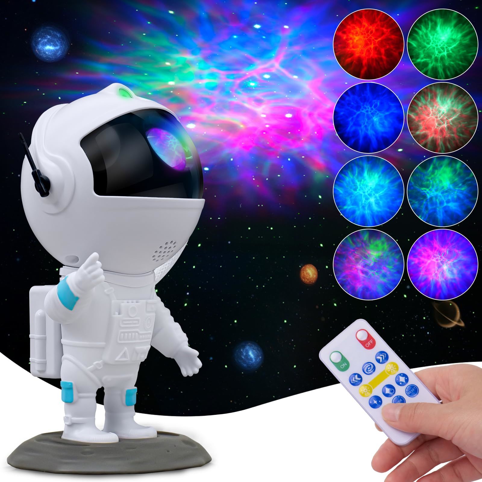 Astronaut Galaxy Projector, Star Projector, Astronaut Light Projector with 8 Co