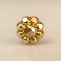 14Kt Real Gold Stud Yellow Nose Ear Pin Piercing Wedding Ring Bone 20 Gauge - £111.54 GBP