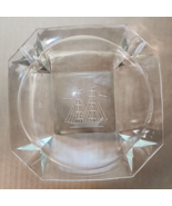 Vintage Glass Etched Ship Ashtry / Trinket Dish / Coin Tray - $54.25 CAD