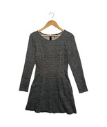 Theory Dress Womens 4 Gray Wool Long Sleeve Fit Flare Career Classic Min... - $55.56 CAD