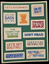 Vintage Stickers, Computer Nerd Puns,hallmark,1 Sheet  - $276.76 MXN