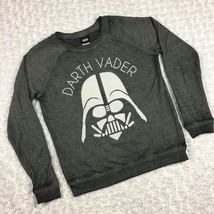 Star Wars Darth Vader Juniors Distressed Gray Longsleeve Pullover Sweats... - $14.01