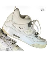Air Jordan 4 Retro Pure Money Gym Shoes White (2017) 308499-100 Size 7y ... - $636.59 MXN