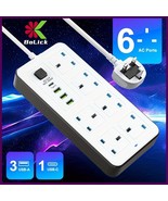 6 AC Outlet Power Board with 3 USB-A &amp; 1 Type-C | UK Plug |  Fast Ship - €20,08 EUR+