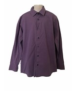 C2 by Calibrate Long Sleeves Purple Button Down Front Shirt  Boys Size 10 - $282.25 MXN
