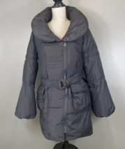 Betsey Johnson Womens Long Sleeve Full Zip Puffer Coat Jacket w/Rain Hoodie Sz M - £43.94 GBP