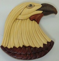 New Wood Puzzle Pieced Eagle Head Magnet - $8.90