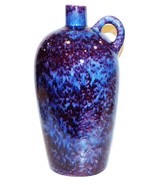HTF ROYAL HAEGER POTTERY MCM 432-H AMETHYST/TURQUOISE CRACKLE 13 3/4&quot; JU... - €226,27 EUR