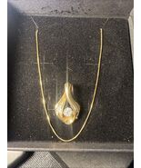 14 Kt Pendent With Center Diamond Set. 14 Kt Italian Gold Chain. Very Ni... - $1,622.90 CAD