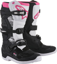 New Alpinestars Tech 3 Stella Black White Pink MX Womens Adult Boots Mot... - $259.95