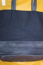 Saks Fifth Avenue Blue Cloth Vinyl Two Tone Ombre Handbag Shoulder Tote Bag - $24.74