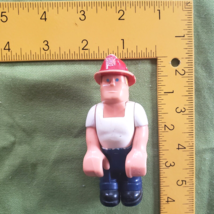 Fisher Price Husky Helpers Fireman Fire Fighter 3.5&quot; Inches Figure Vinta... - $4.94
