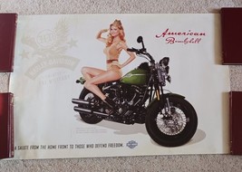 Harley Davidson &quot;American Bombshell&quot; Marissa Miller Poster 2010 Salute Military - £9.50 GBP