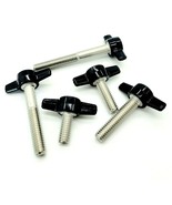 5/16&quot; Thumb Screw Bolts Black Tee Wing Knob Stainless Steel T Bolts 4 Pack - £9.20 GBP+