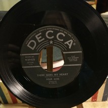 Four Aces,  There Goes My Heart / You&#39;ll Always Be The One 45 Decca cleaned - £2.33 GBP