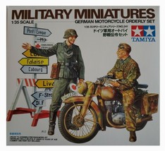 German Motorcycle Orderly Set with Orderly, Military Policeman and Road Signs - $15.83