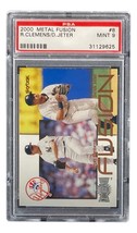 Derek Jeter Roger Clemens Slabbed Yankees 2000 Metal Fusion #8 Card PSA/DNA - £54.39 GBP