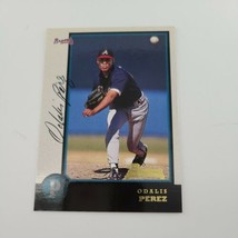 1998 Topps Odalis Perez #356 Autographed Rookie Atlanta Braves Baseball ... - $3.00