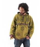 Handmade Casual Boho Cotton Unisex Jackets Hoodies Sizes Lt Green Fast S... - $59.99