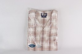 NOS Vintage 70s Mens Medium Checkered Plaid 2 Piece Flannel Pajamas Set ... - £70.96 GBP