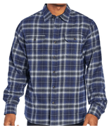 NWT NIP Woolrich Men’s Button Cotton Brawny Blue Ombre Plaid Shirt $95 XXXL - $44.64 CAD