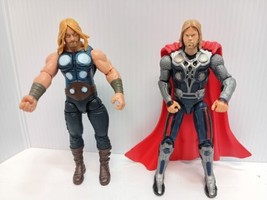 Marvel Avengers Thor Action Figure  3.75&quot; Hasbro 2011 Posable Lot Of 2  - £11.02 GBP