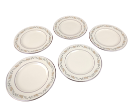 Vintage Set of 5 Syracuse China MELODIE 6.25&quot; Bread &amp; Butter Plates 1960s MCM - £19.00 GBP