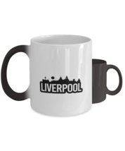 Liverpool Bold Skyline,  Heat Sensitive Color Changing Coffee Mug, Magic  - £19.97 GBP