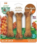 Nylabone Healthy Edibles Chew Treats 4 Packs of 3 Bones Ea. Bacon Flavor - $283.20 MXN