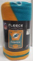 Miami Dolphins 50&quot; by 60&quot; Fleece Marquee Throw Blanket - NFL - $20.47 CAD