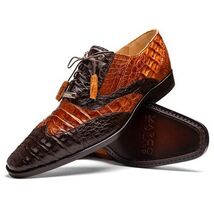 Men's Shoes Genuine caiman crocodile Luciano Brown / Cognac image 3