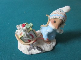 Priscilla MOUSE&#39;S Tales I&#39;ll BE Home for Christmas Figurine 4&quot; - $35.27