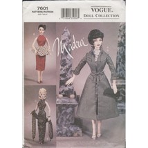 Vogue 7601 Madra Glamour Coat, Dress, Apron Fashion Doll Clothes Pattern Uncut - £14.57 GBP
